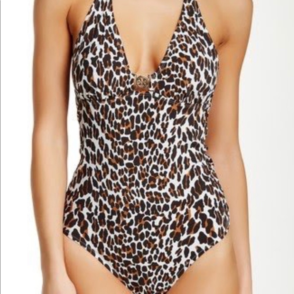 NEW! Tory Burch Leopard Print Swim Suit